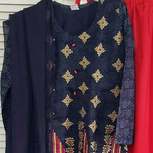 Shalwar kameez dopata  three  piece
